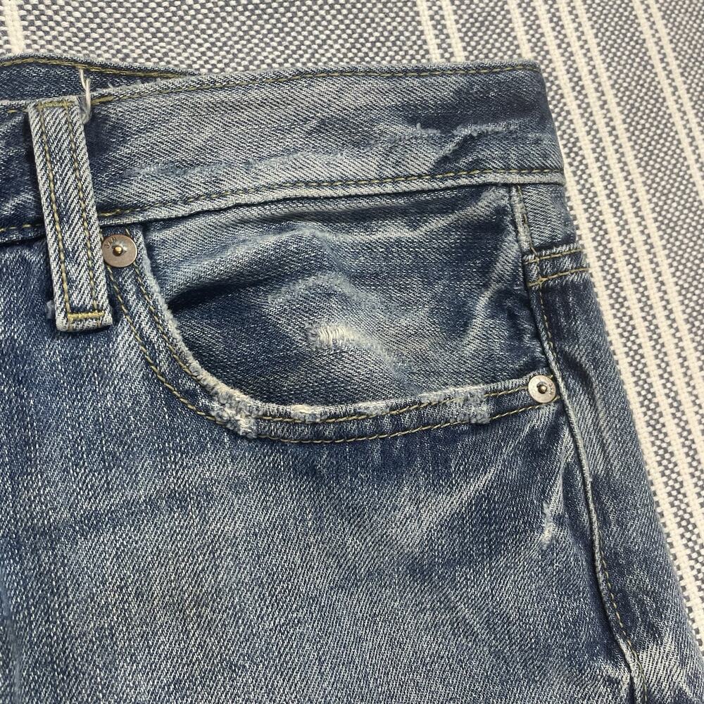 Aeropostale Distressed Slim Straight Jeans Men's Fits 34x32 (33x32 Tag) - Picture 9 of 16